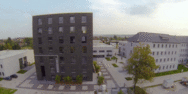 Der neue HAWK-Campus Weinberg in Hildesheim aus der Vogelperspektive
