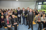 Jahrgangsbeste: (v.l.) Christoph Carstens (Bachelor Elektrotechnik/Informationstechnik), Leander Loe